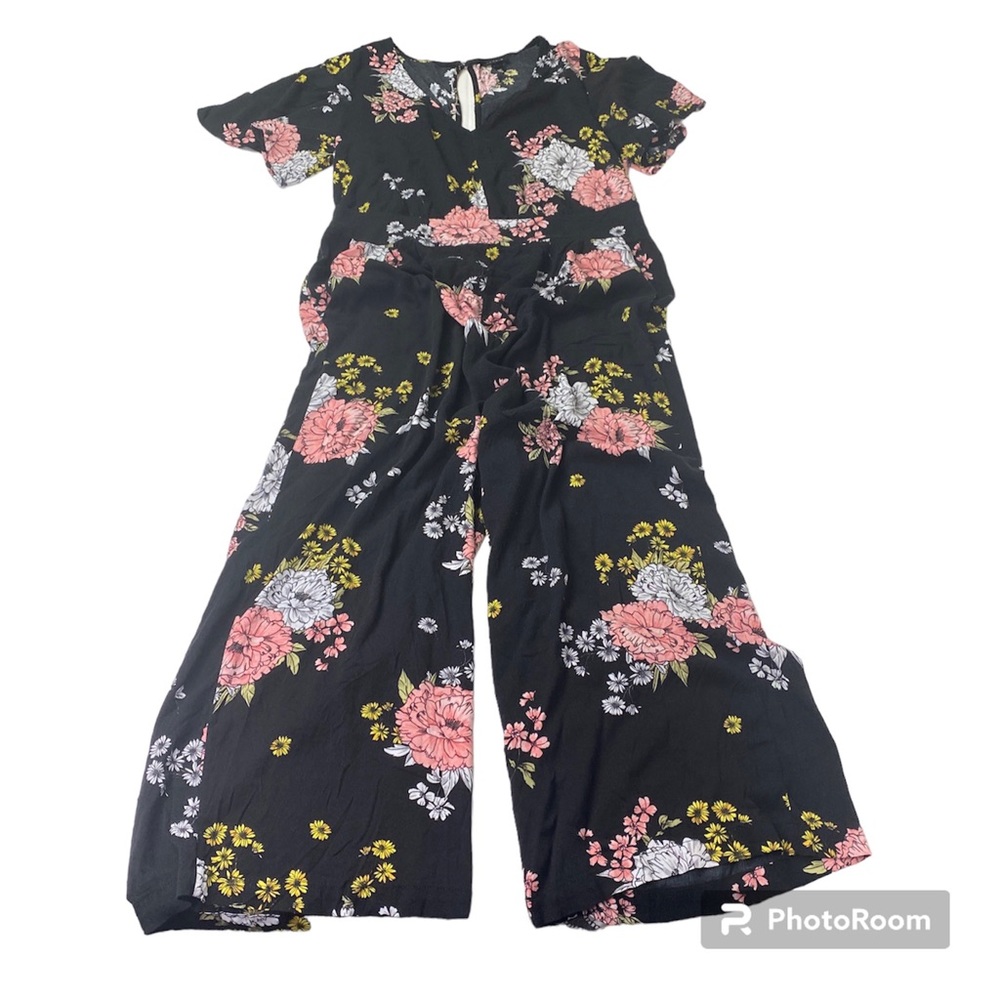 Floral Black Jumpsuit